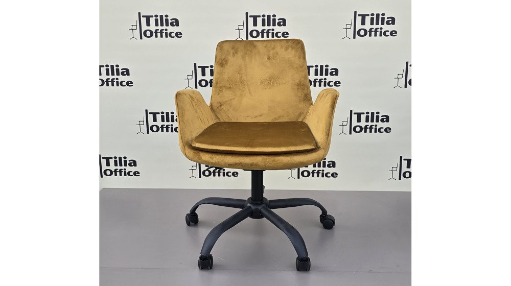 Maki Çalışma ve Çocuk Koltuğu Siyah Yonca Ayak Hardal